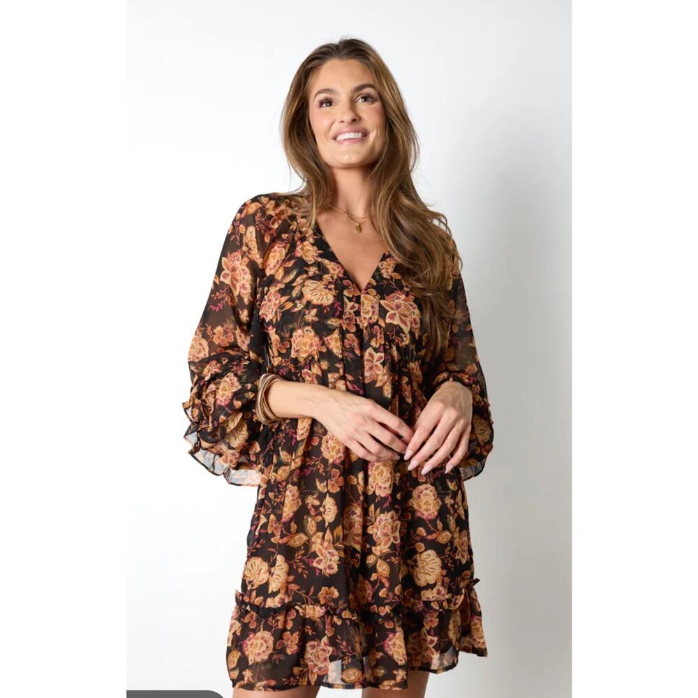 Vestique Hymn Floral Flowy Dress-Size S
